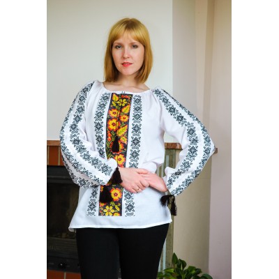 SALE!! Embroidered blouse "Warm October", size M2/L1